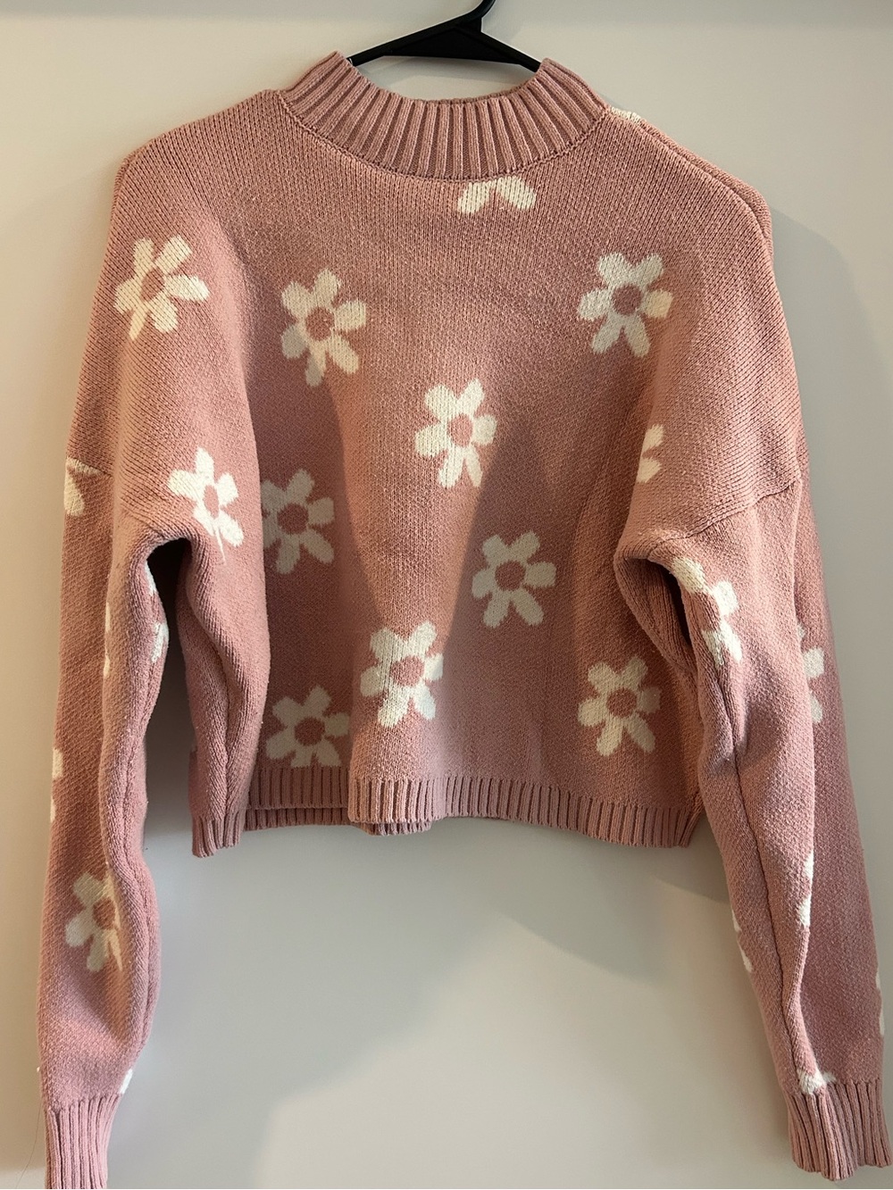 Pink Floral Sweater